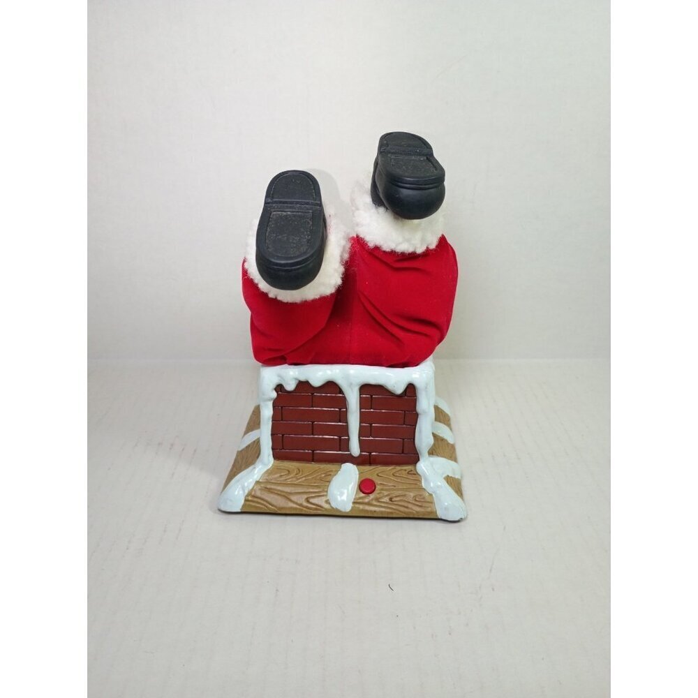 Vintage Gemmy Industries Santa Claus Stuck in Chimney Talking Multiple Phrases